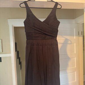 J. Crew Navy Blue 100% SILK CHIFFON A-LINE V NECK STYLE 93100 Size 2